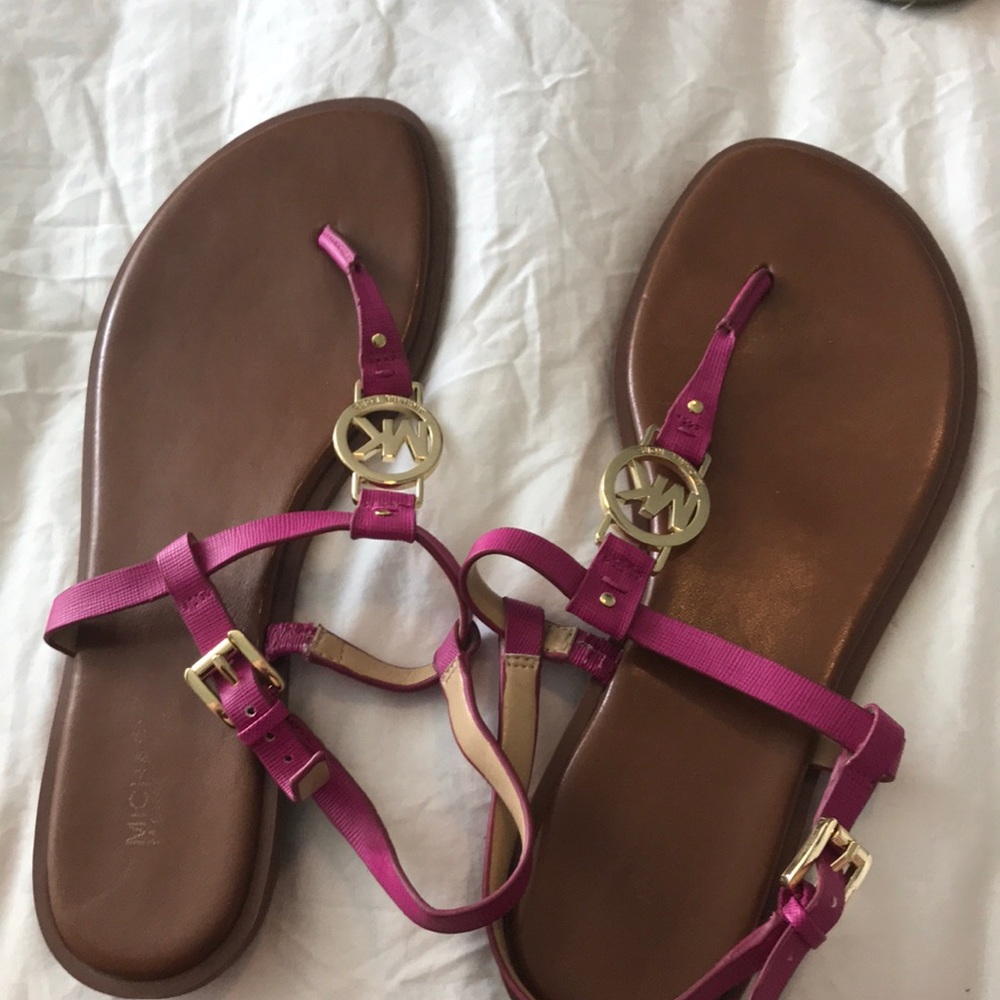Michael Kors magenta sandals